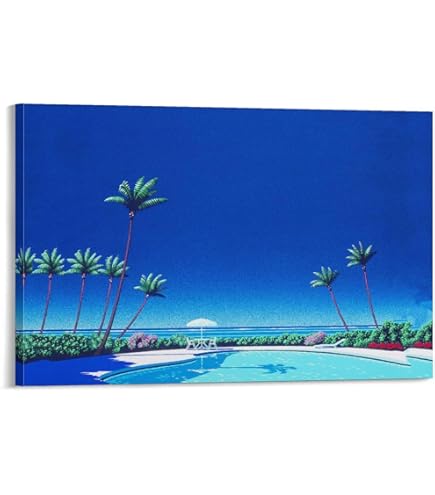 Amazon.co.jp: 画家永井博 夏の風景と車4ポスター クール ポスター 壁